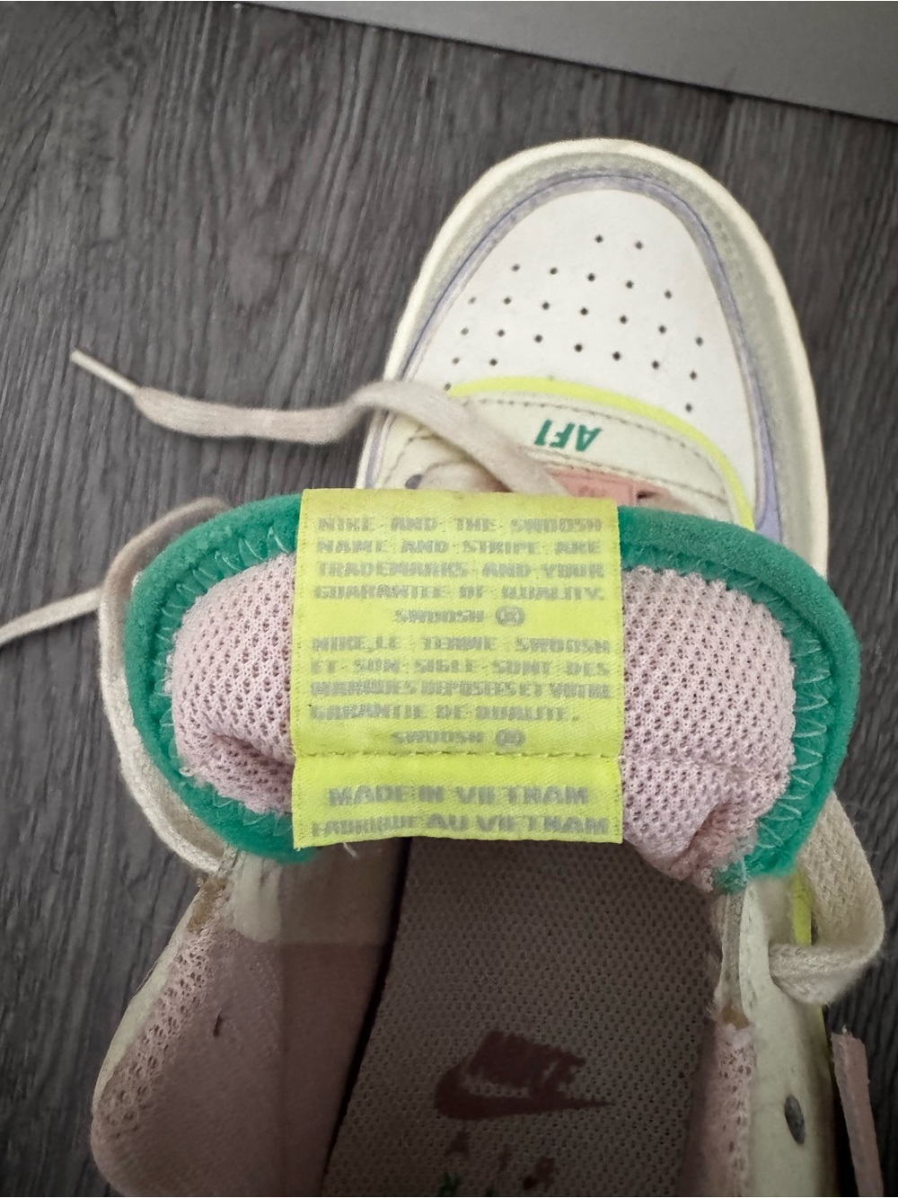 Nike Air Force 1 Shadow Sneaker in Cashmere Size 7 - Picture 11 of 12